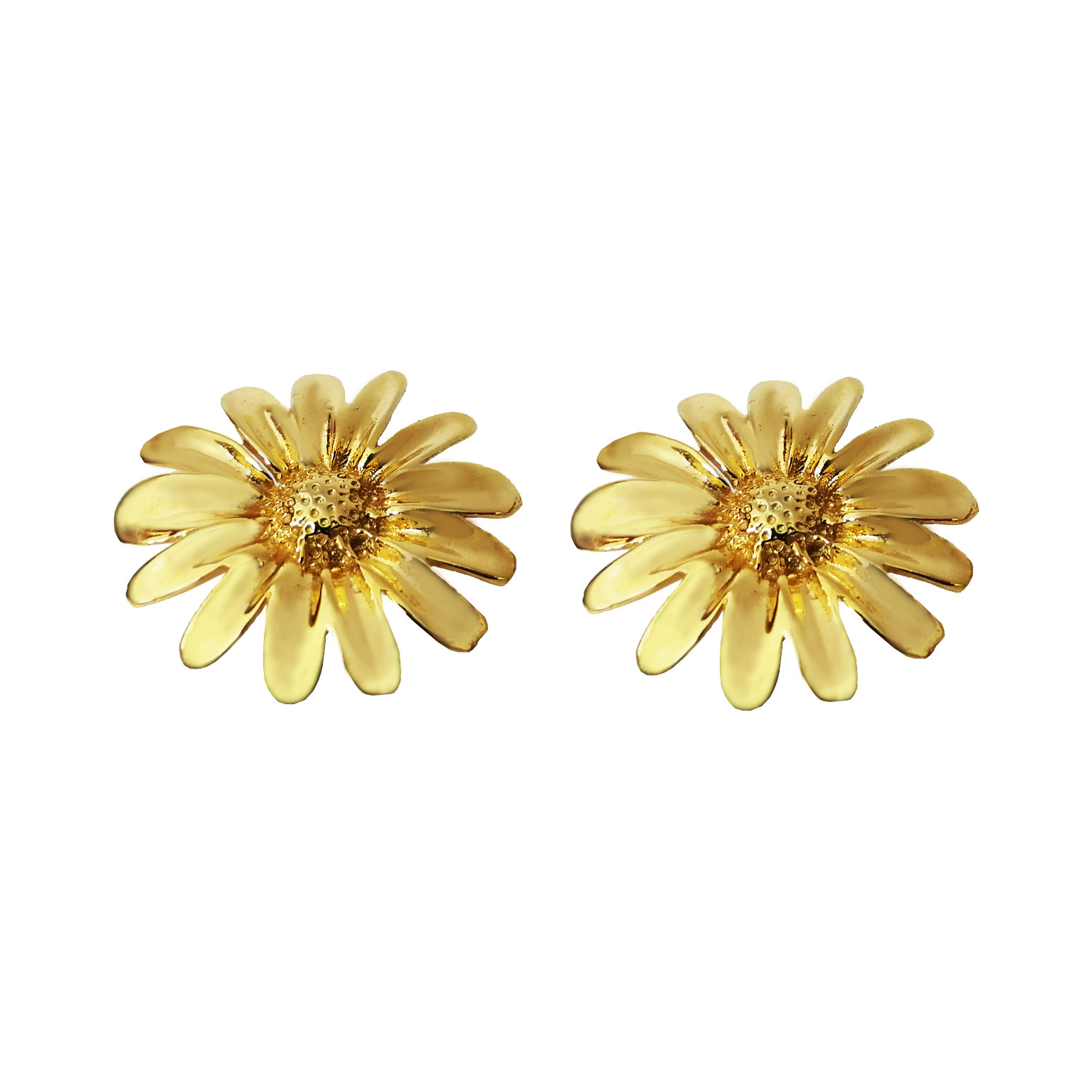 ARGERBE2 Frida gerbera earrings in silver .925 with gold plated